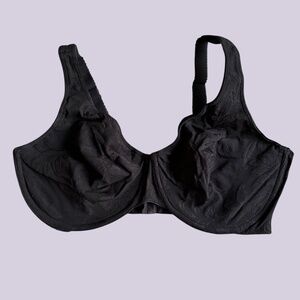 Olga Sheer Tapestry Bra in Black, Size 40DD - NWOT